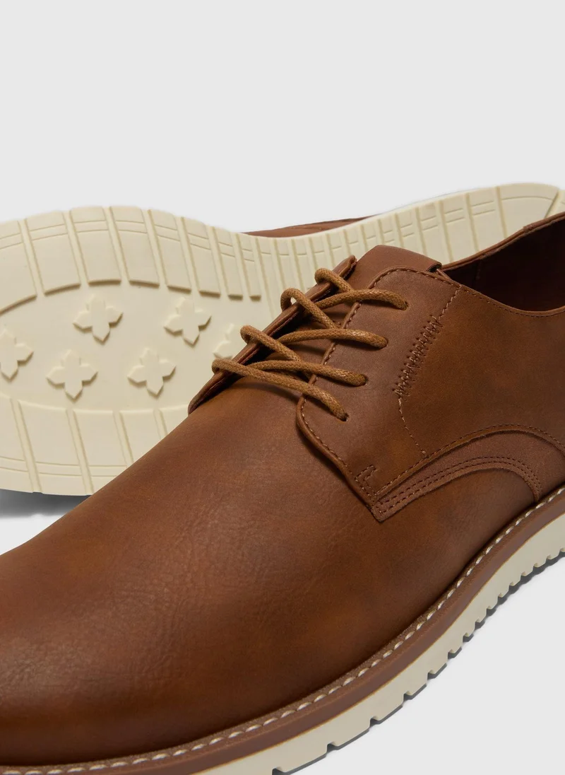 Matalan Tan Faux Suede Derby Shoes