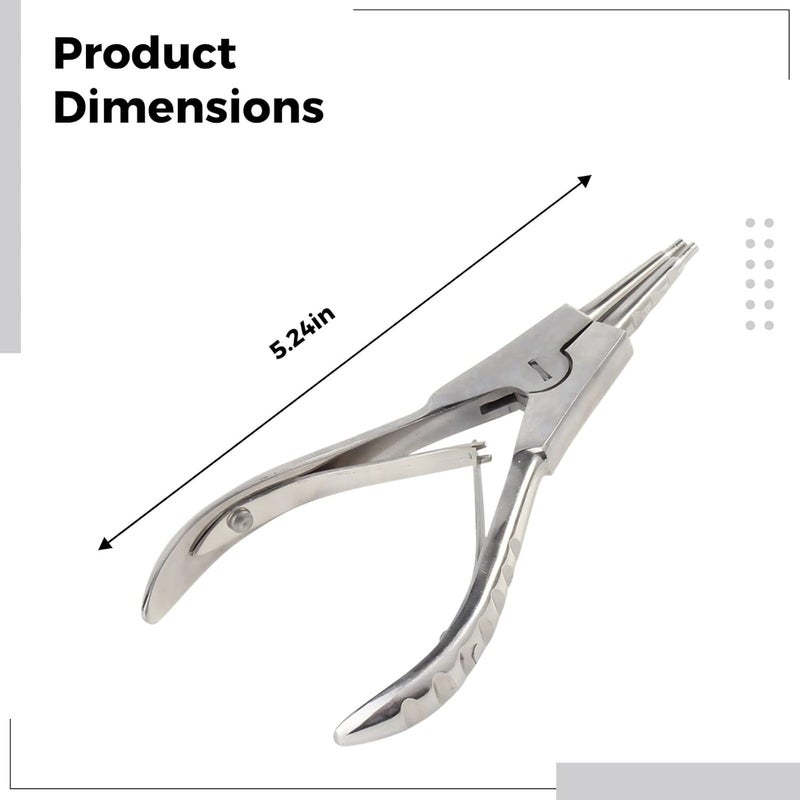 Stainless Steel Piercing Tool, Piercing Pliers With Comfortable Grip, Spring-Assisted Design, Polished Expansion Pliers, Piercing Clamp Forceps For Body Piercing - Image 4