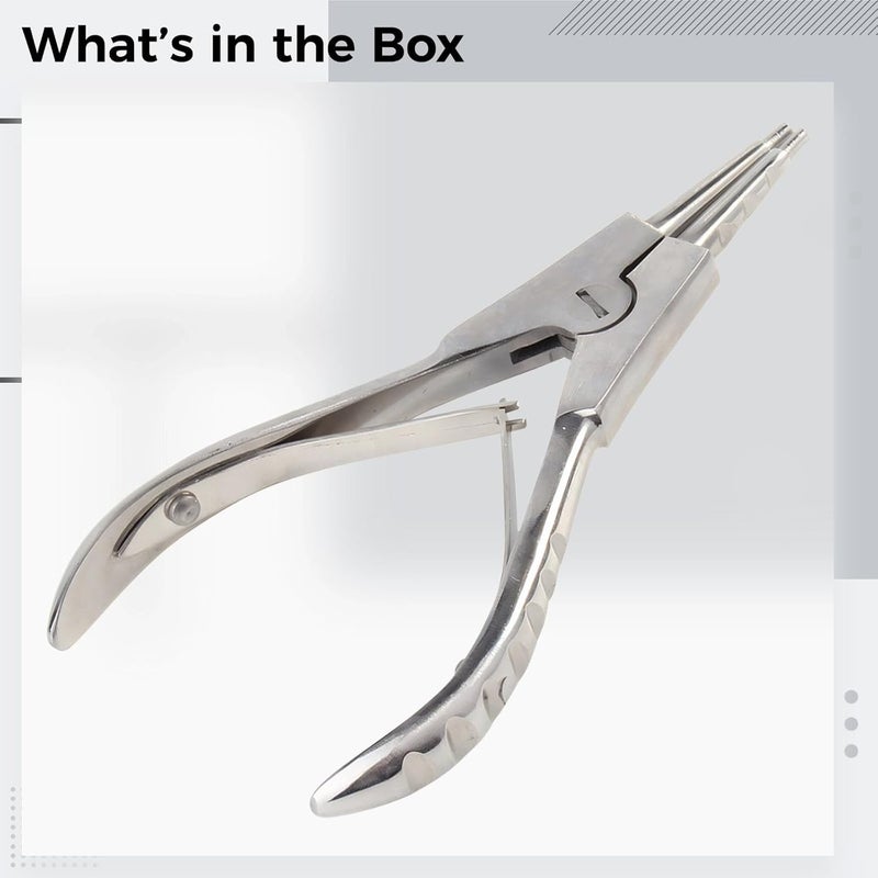 Stainless Steel Piercing Tool, Piercing Pliers With Comfortable Grip, Spring-Assisted Design, Polished Expansion Pliers, Piercing Clamp Forceps For Body Piercing - Image 5