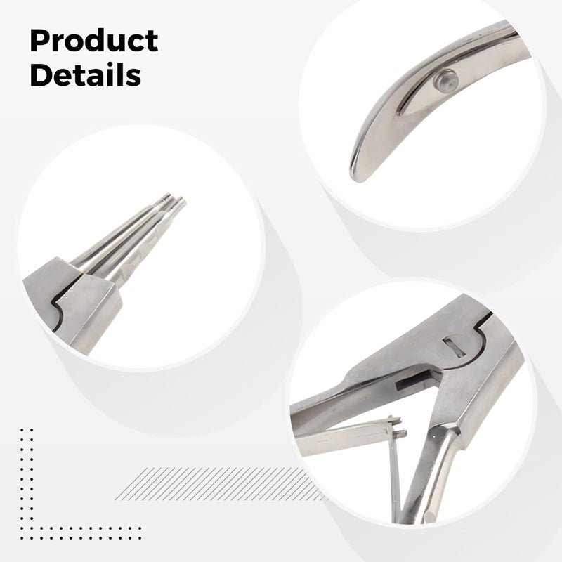 Stainless Steel Piercing Tool, Piercing Pliers With Comfortable Grip, Spring-Assisted Design, Polished Expansion Pliers, Piercing Clamp Forceps For Body Piercing - Image 2