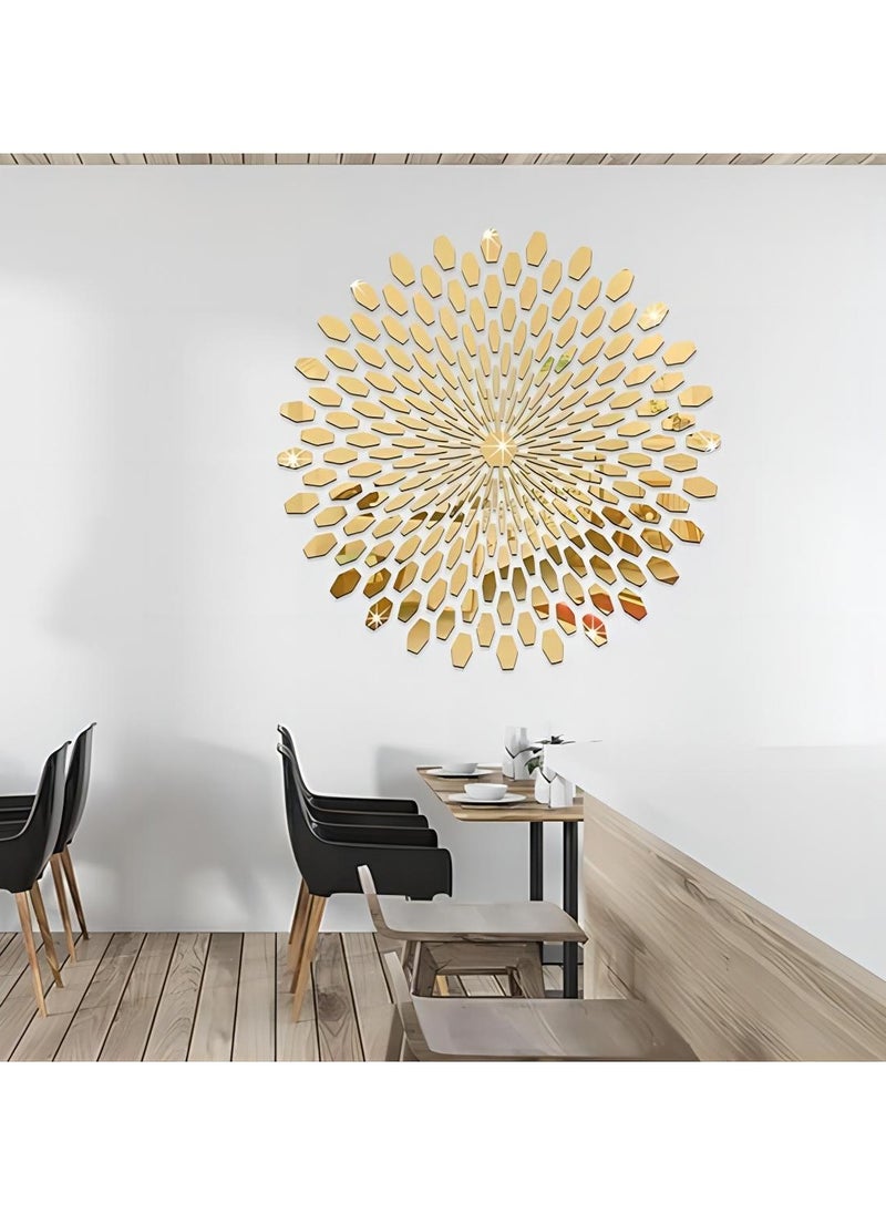 Generic - DIY Mirror Wall Stickers Acrylic Sun Flower Mirror Wall Stickers - Image 1