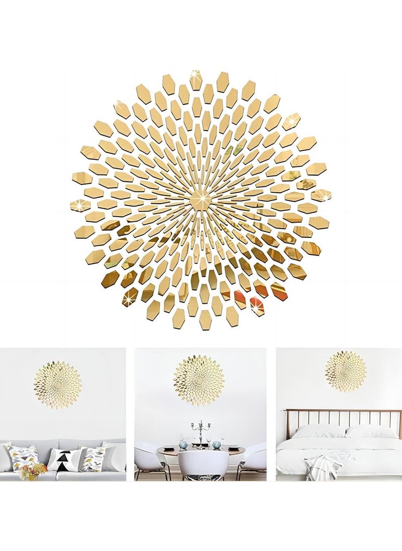 Generic - DIY Mirror Wall Stickers Acrylic Sun Flower Mirror Wall Stickers - Image 1