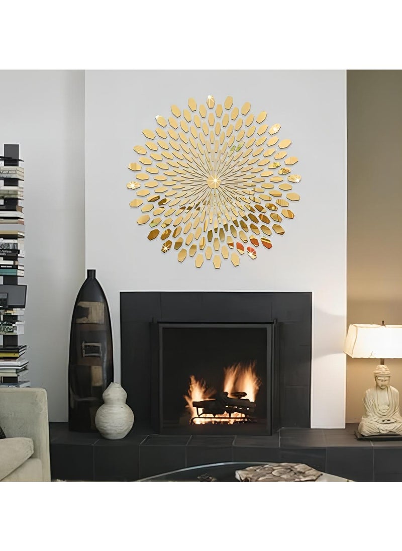 Generic - DIY Mirror Wall Stickers Acrylic Sun Flower Mirror Wall Stickers - Image 1