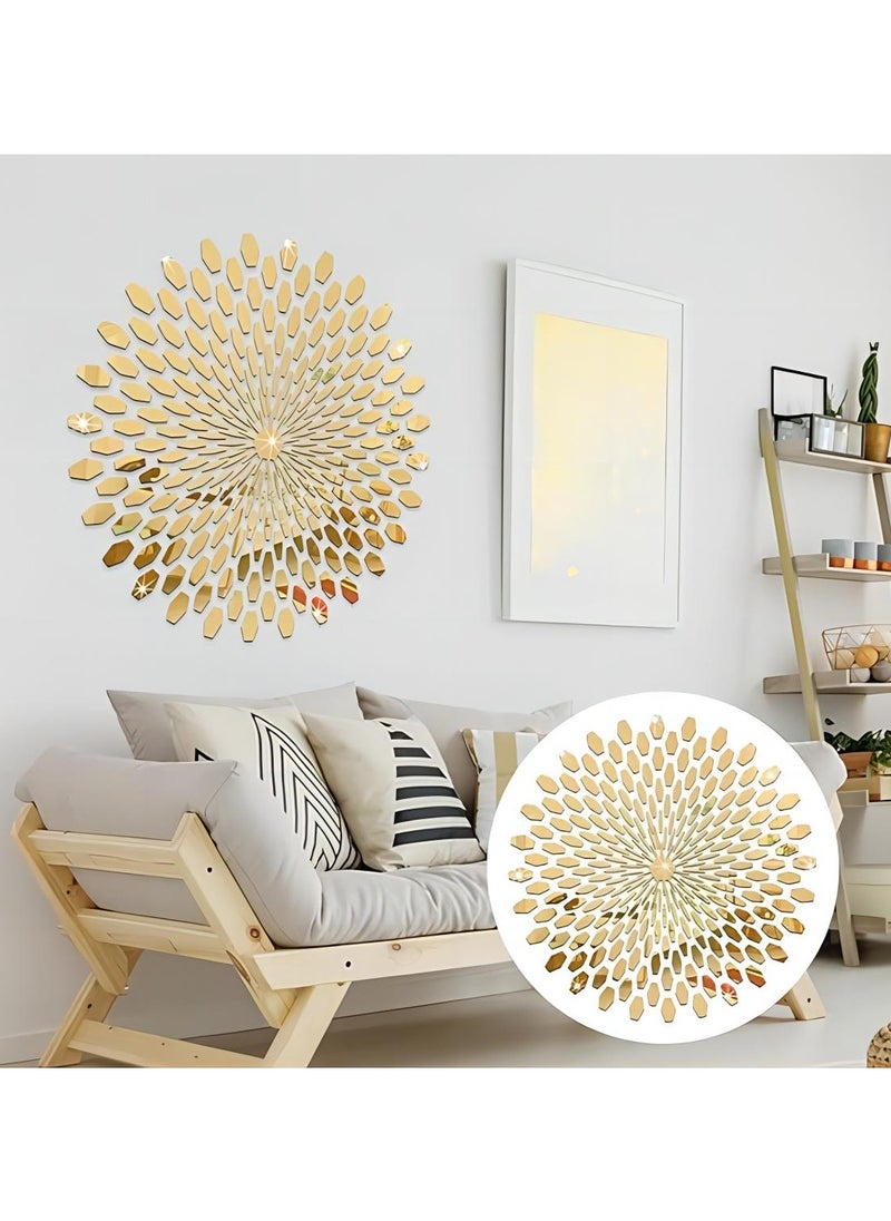 Generic - DIY Mirror Wall Stickers Acrylic Sun Flower Mirror Wall Stickers - Image 1