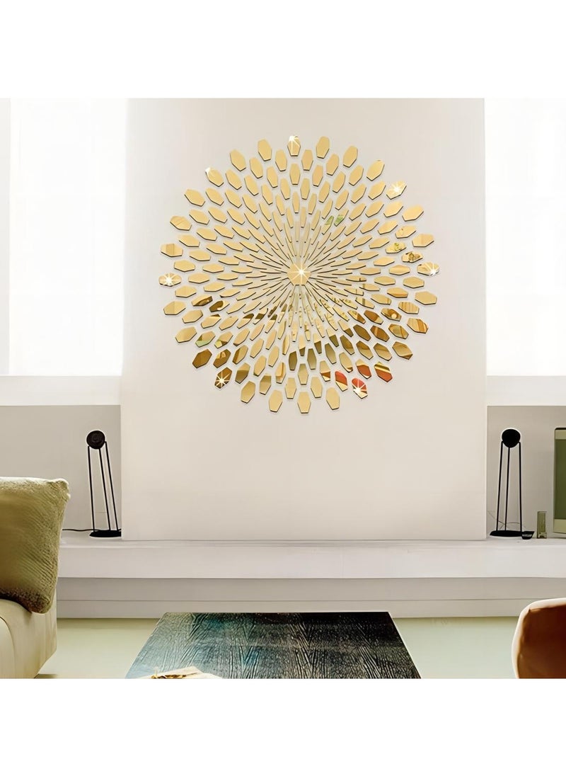 Generic - DIY Mirror Wall Stickers Acrylic Sun Flower Mirror Wall Stickers - Image 1