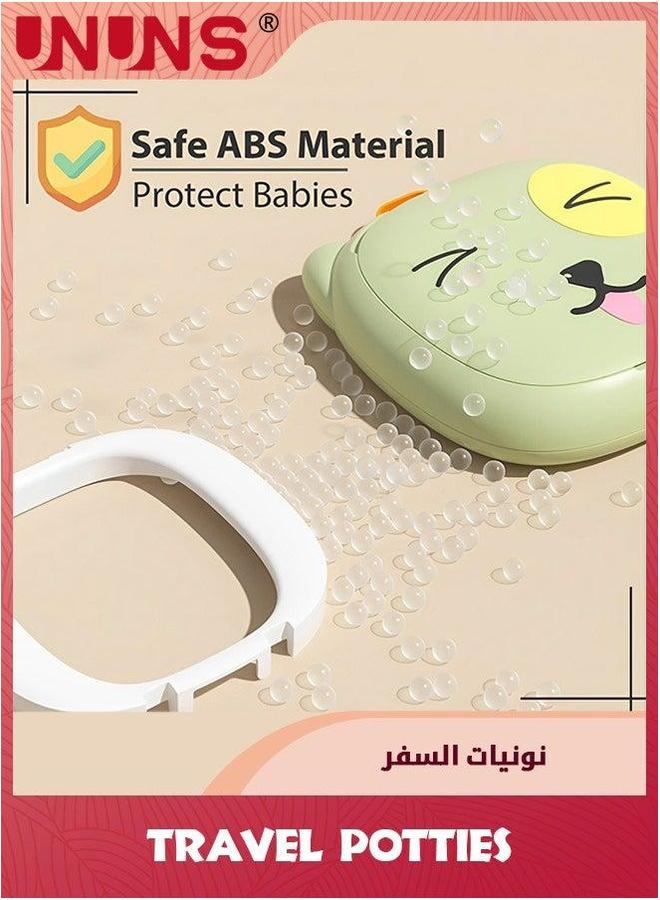 UNUNS Folding Toilet Seat,Portable Potty For Toddler Travel Foldable Training Car Camping,Boys Girls Baby Kids Children Green Indoor Outdoor Bathroom - Image 4