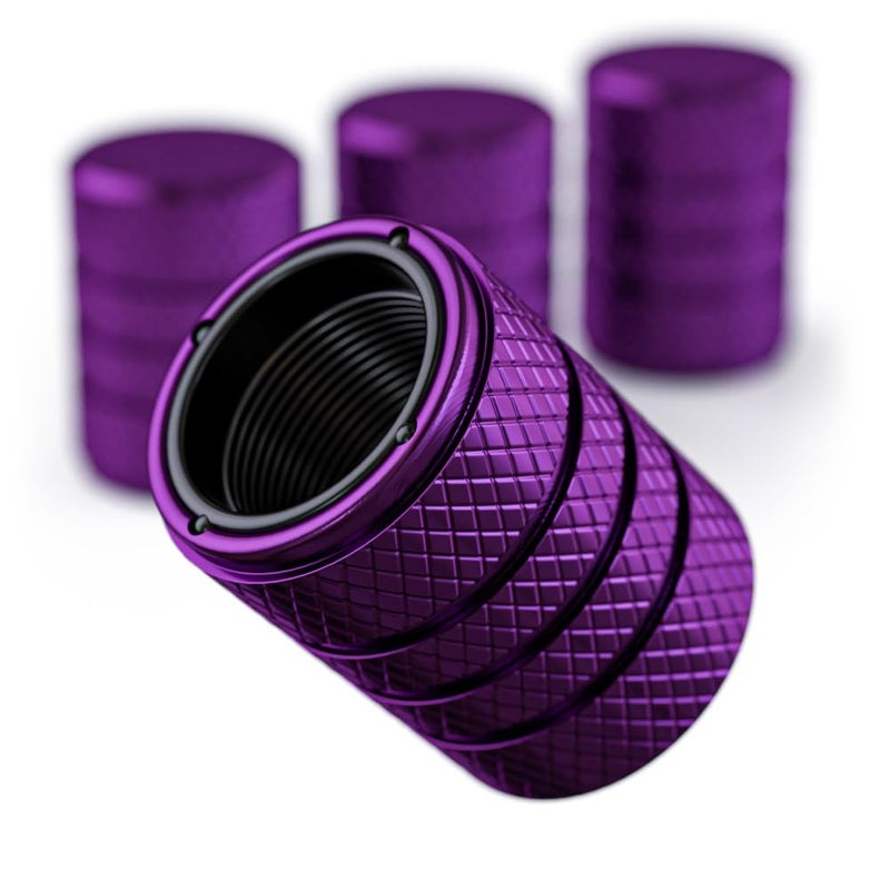 PC Autoworks Aluminum Tire Valve Stem Caps AntiRust Premium Anodized Aluminum CorrosionResistant Easy Install Universal Fit for Car Truck Bike SUV 1 PackSet of 4 Plum Purple - Image 3