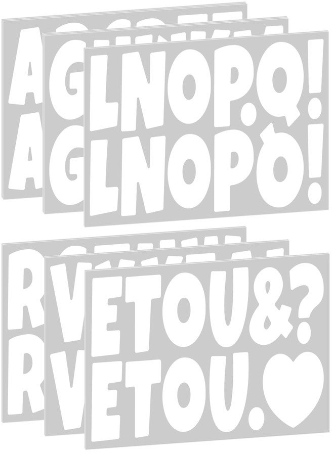 Bemeol Bulletin Board Letters 216 Pcs 2.5 Inch Alphabet Letter Stickers Self-Adhesive Letters for Poster Board Classroom Crafts Home Decor(White) - Image 1