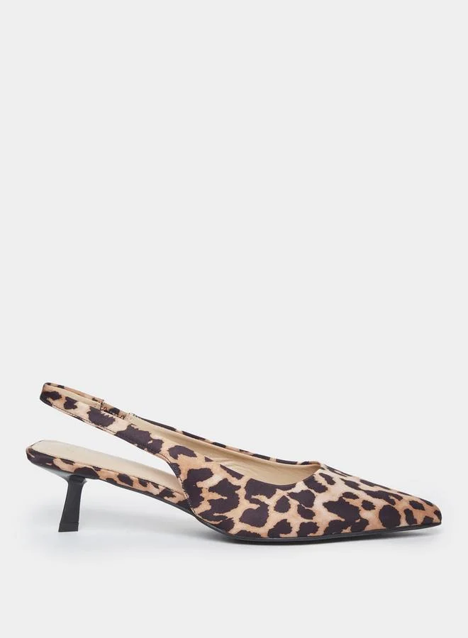 Styli Styli Women Leopard Print Low Heel Pumps