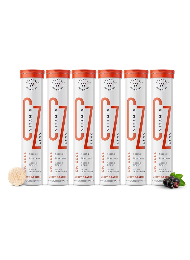 WELLBEING NUTRITION ORGANIC VITAMIN C + ZINC, 96 Tablets (Pack of 6)  - Image 1