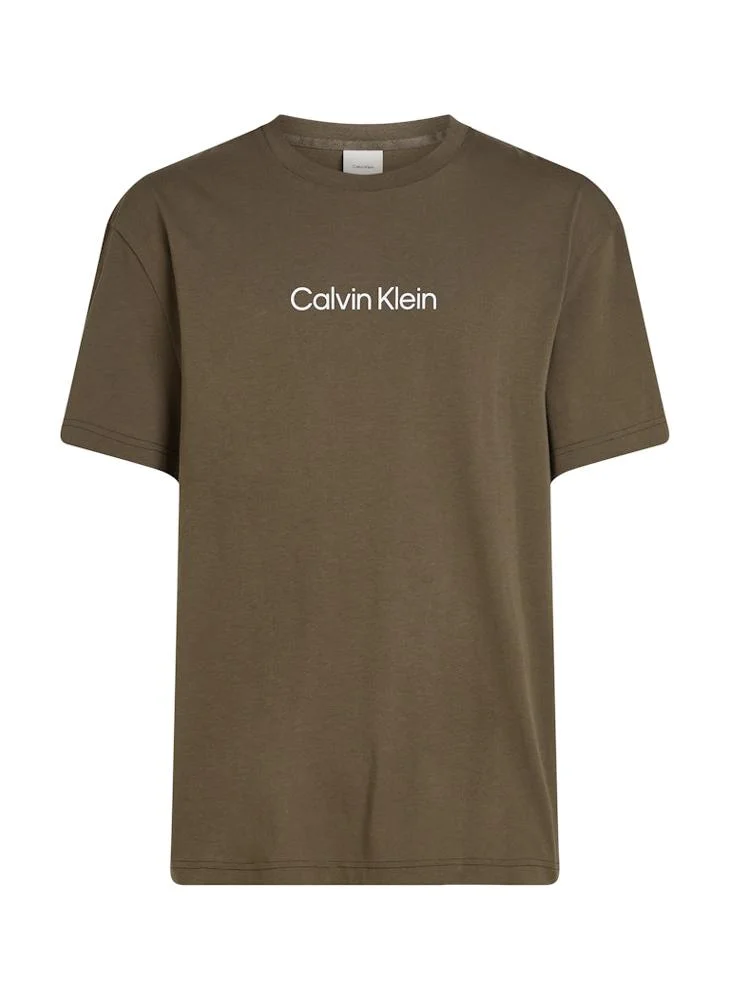 كالفن كلاين Logo Print Crew Neck T-Shirt