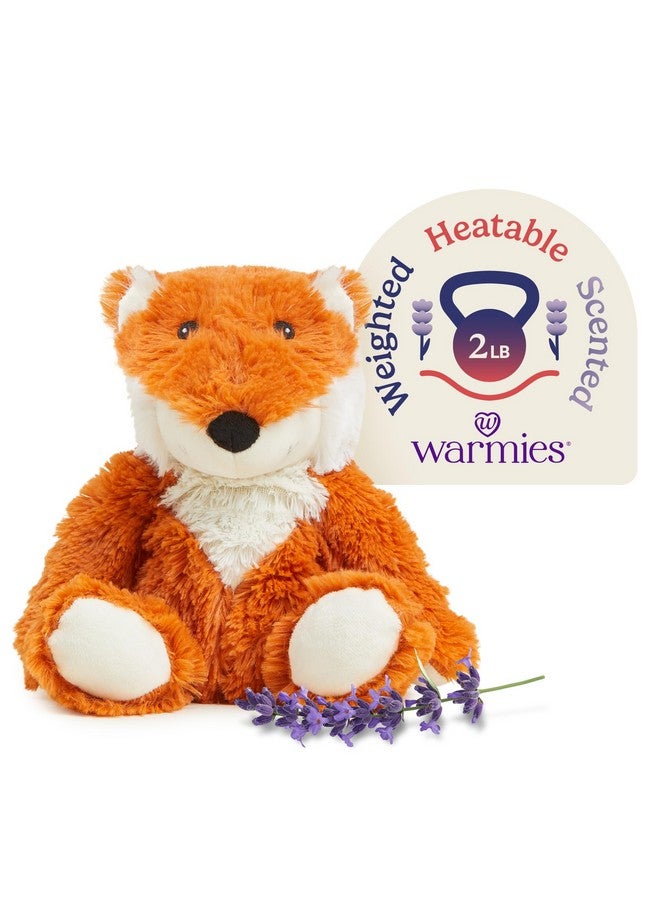 warmies Microwavable & Weighted Stuffed Animals, Fox - Heated Stuffed Animal Plushie for Warmth & Comfort - Cute Soft Plush Toys for Adults & Children (Boys, Girls, Babies & Toddlers) - Image 1