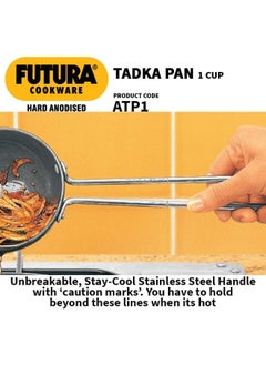 Hawkins 240 Ml Futura Hard Anodised Aluminium Spice Heating Tadka Pan,Black  - Image 4