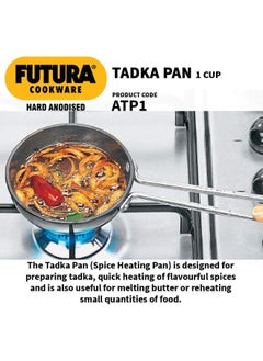 Hawkins 240 Ml Futura Hard Anodised Aluminium Spice Heating Tadka Pan,Black  - Image 5