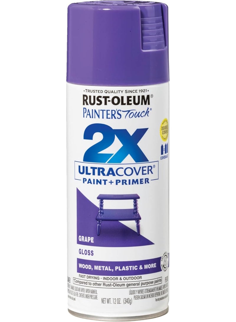 Rust-Oleum 2x Ultra Cover Ptouch Gloss Grape 12 Oz. Sprays