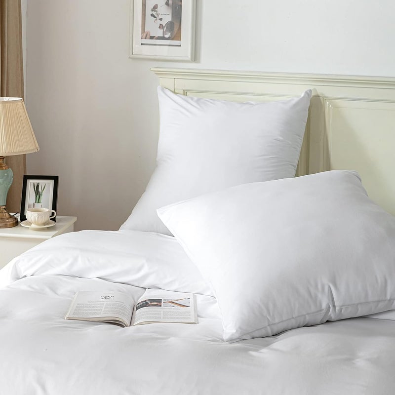 Good Nite Bed Linen 240 x 220 cm 3-Piece White Bed Linen Sets Microfibre Duvet Cover 240 x 220 cm + 2 Pillowcases 80 x 80 cm Breathable Soft - Image 4