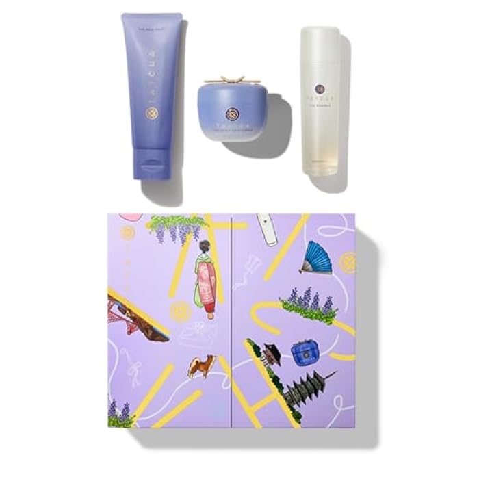 TATCHA Delightfully Dewy Set | Holiday Gift Set - The Rice Wash, The Dewy Skin Cream, and The Travel-Sized Essence ($177 Value) - Image 1