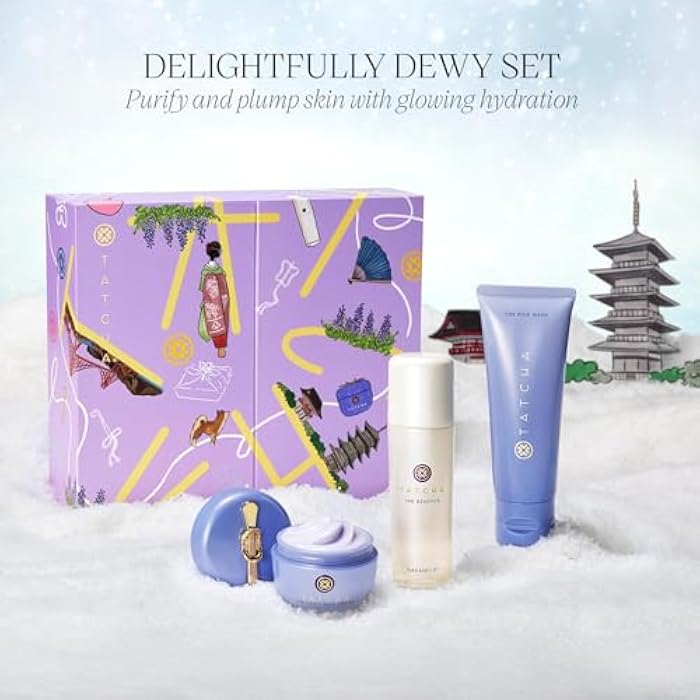 TATCHA Delightfully Dewy Set | Holiday Gift Set - The Rice Wash, The Dewy Skin Cream, and The Travel-Sized Essence ($177 Value) - Image 3
