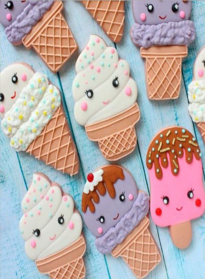 Q-BAKER Ice Cream Cookie Cutters, Summer Ice Cream Cone Cookie Cake Mold Bakery Supplies, Stainless Steel Metal Molds Cutters for Making Biscuits - Image 5