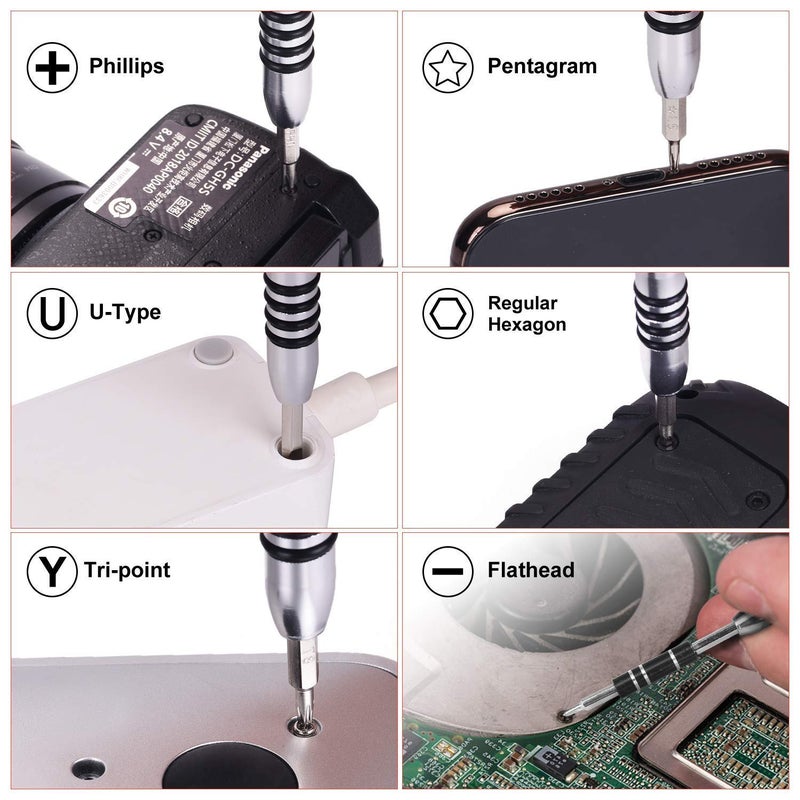 BUYFLUX 110 in 1 Precision Screw Driver Set for Smartphone, Mobile, Laptop, Tablet, Game Console and Household Repair Tool Kit (Black) - Image 5