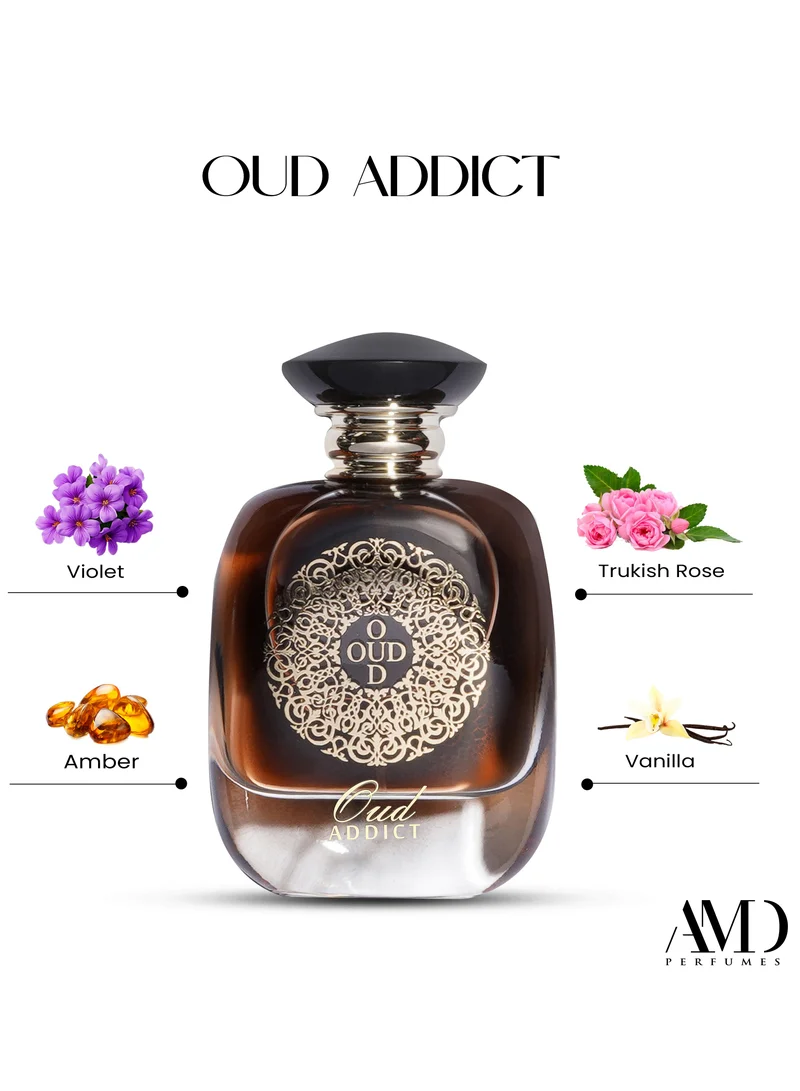 AMD Perfumes  Oud Addict By AMD Perfumes Men Fragrance EDP 100ml for Men | Best Price UAE