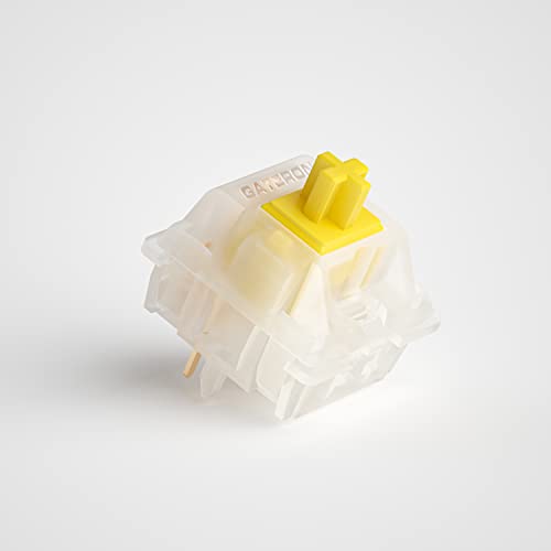 kutethy Gateron Milky Yellow Pro V2 Switches, Pre-lubed Linear 5 pin for All MX Mechanical Keyboard (36PCS, Milky Yellow Pro) - Image 2