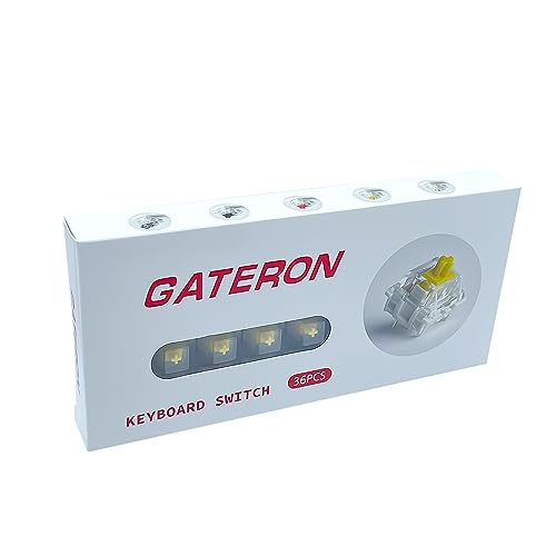 kutethy Gateron Milky Yellow Pro V2 Switches, Pre-lubed Linear 5 pin for All MX Mechanical Keyboard (36PCS, Milky Yellow Pro) - Image 5