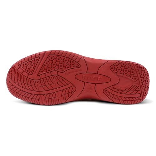 Aivin Wave Pro Men's Basketball Shoes for Men, Durable Rubber Sole, Indoor & Outdoor Court Shoes, Soft Cushion NR EVA Inner Insole, High-Performance Footwear for Basketball (Red/Yellow, UK Footwear Size System, Adult, Men, Numeric, Medium, 6) - Image 5