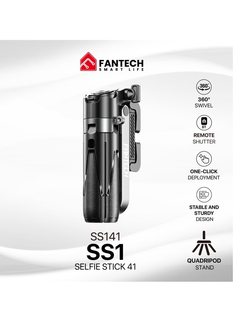 FANTECH Pocket Phone Tripod for Video Vlog Recording, Mini Portable Multi-Function Selfie Stick with Remote Control Photo Function, Retractable Handheld Phone Tripod Stand - Image 2