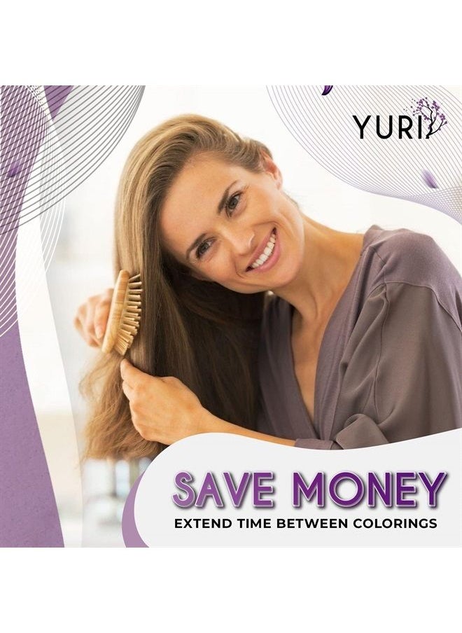 yuri - Premium Root Touch Up - Temporary Instant Root Concealer for Extending Time Between Coloring - Cover Up Grays and Roots with Color and no Spray - Lasts Until You Shampoo - Brown - Image 1