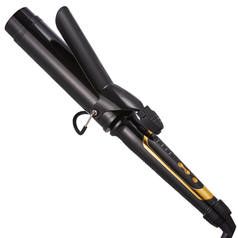 Lanvier 1 1/2 Inch Curling Iron 1.5" Barrel Curling for Medium & Long Hair with Soft and Relax Curls, Up to 450Â°F Worldwide Voltage (100-240V) Hair Curler for Traveling, Hair Waving Style Tool â€“ Black - Image 1
