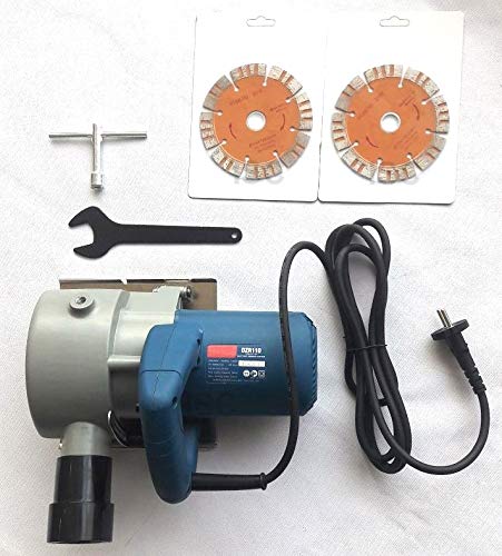 ISC ISC DZR110 1600 W Electric Wall ChaserSlotting Steel Concrete Cutting Machine Handheld Tile Groove Cutter Cutter Blue - Image 2