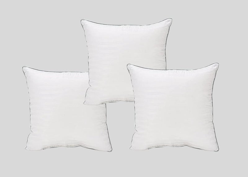 PAPAYA Throw Pillow Inserts, Set of 3 Lightweight Down Alternative Polyester Pillow Filler, Couch Cushion, Sham Stuffer, Hand Washable. (White,12x12 inch) - Image 1