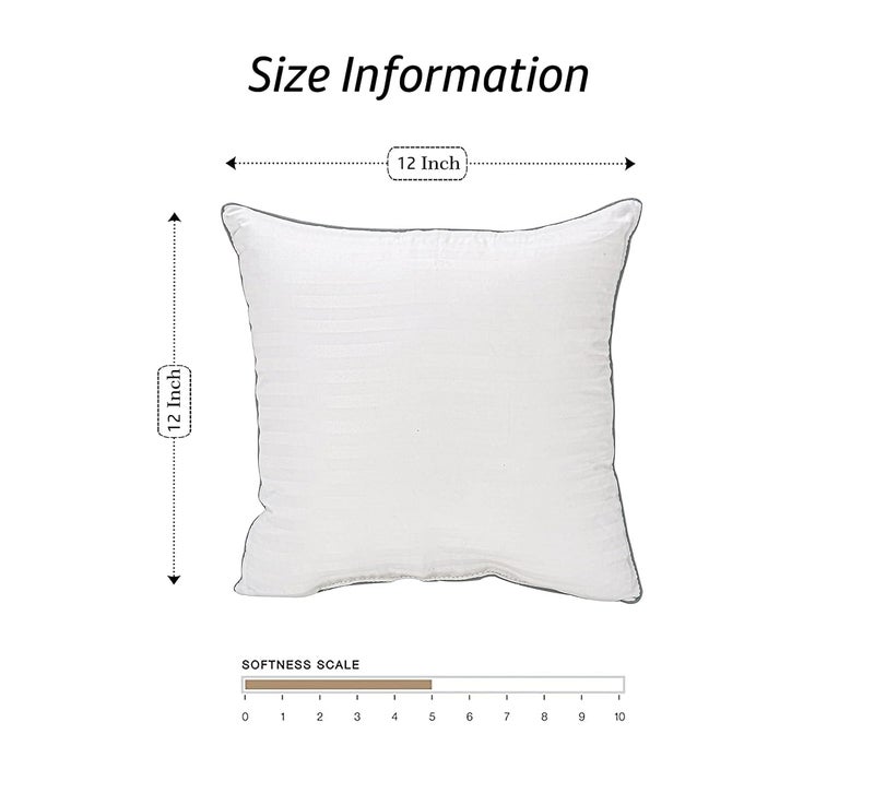 PAPAYA Throw Pillow Inserts, Set of 3 Lightweight Down Alternative Polyester Pillow Filler, Couch Cushion, Sham Stuffer, Hand Washable. (White,12x12 inch) - Image 2