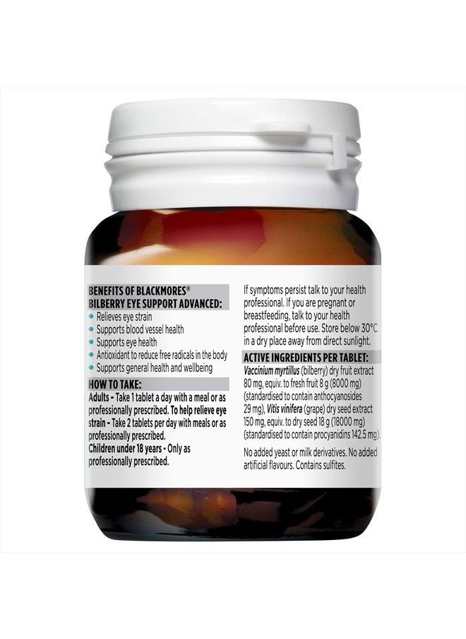 Blackmores - Bilberry Eye Support 30 Tablets - Image 1
