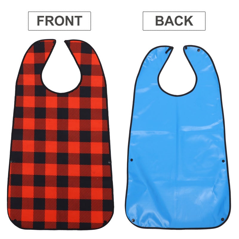 Adult Bib Reusable Washable Bib Eating Bib Clothing Protector for Men Women - Image 1