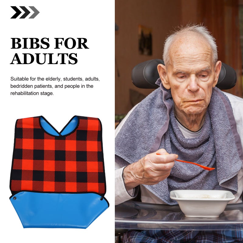 Adult Bib Reusable Washable Bib Eating Bib Clothing Protector for Men Women - Image 3