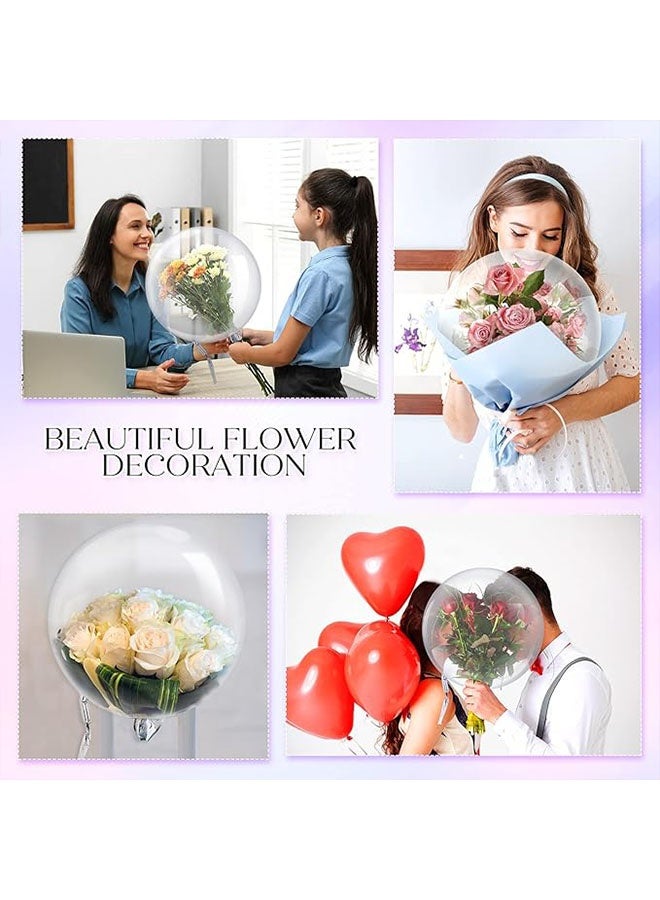 Happy D 15-pack large wedding transparent fillable balloons pre-stretched with wide mouth, bobo balloons, suitable for weddings, bridal showers, birthdays (21-inch inflated) - Image 5