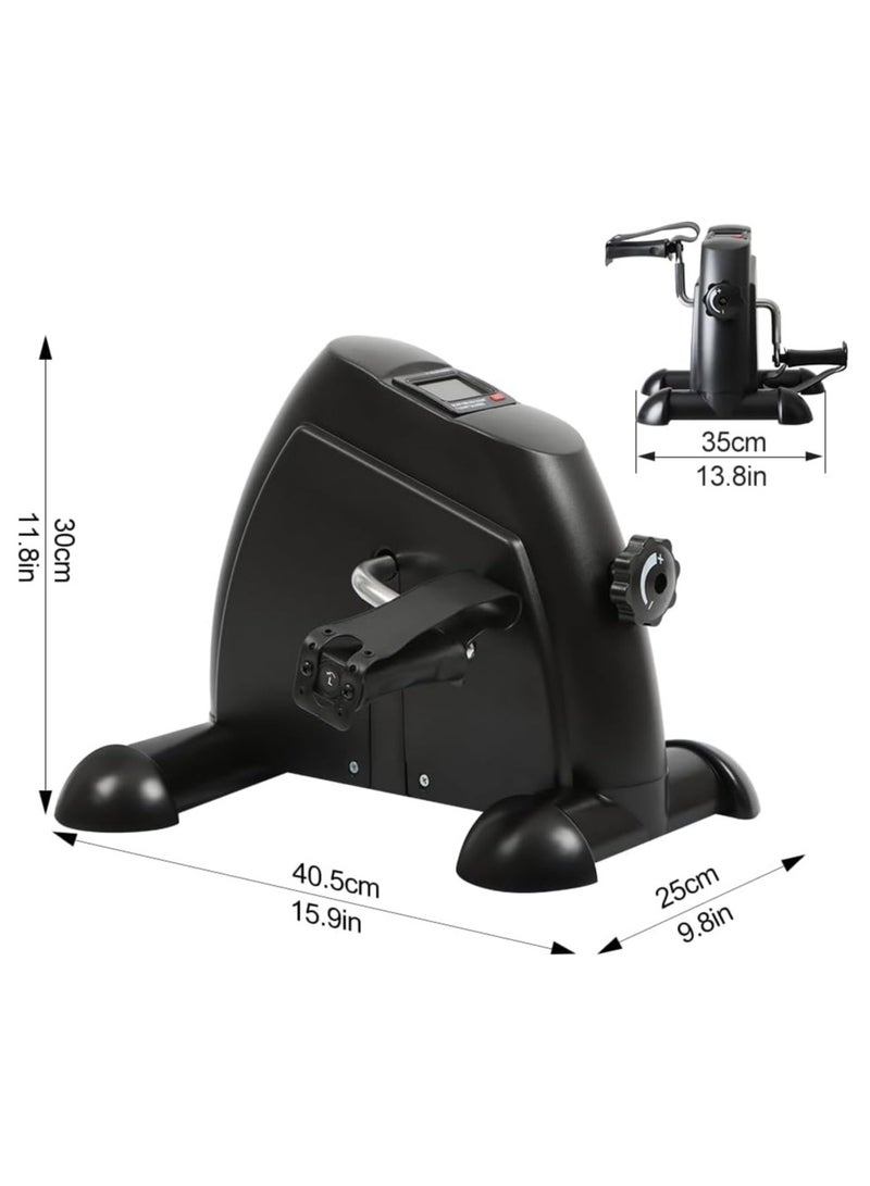 Mini Exercise Bike Under Desk Bike for Arm Leg Training Pedal Exerciser with LCD Display for Home Gym Office Workout