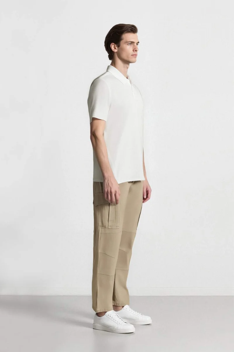 Defacto  Loose Comfortable Fit Wide Leg Gabardine Cargo Pants for Men | Best Price UAE