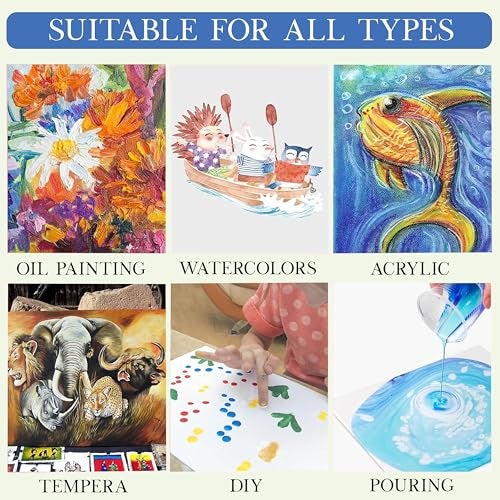 Eduway® Canvas Board for Painting- 18x24 Pof 1 | Premium Quality 7Oz Pre-Primed Cotton Canvas Board for Artists & Beginners | Ideal for Acrylic, Oil, Gouache, Pastels Colors (Pack of 1) (46x61 cms) - Image 3