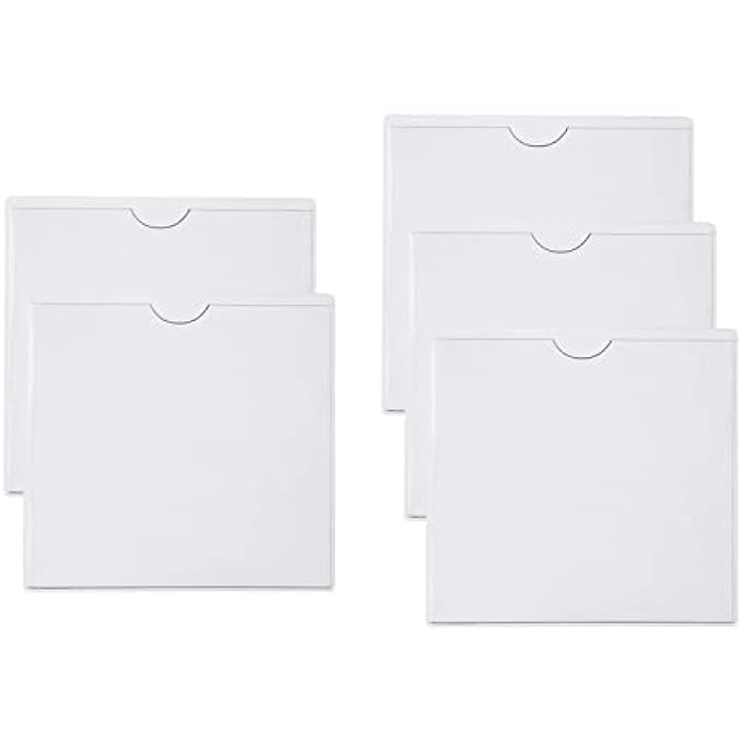 rayihni 5pcs Car Parking Permit Holder,Self Adhesive Square Permit Holders Windscreen Card Holder Clear Ticket and Note Holders for Car,Van,Caravan Windscreen,Photos Passports Business Cards(10.5x10.5cm) - Image 2