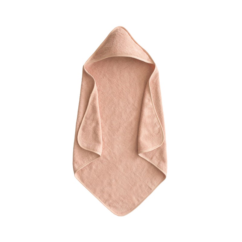 mushie Baby Hooded Towel | Organic Cotton (Blush) - Image 1
