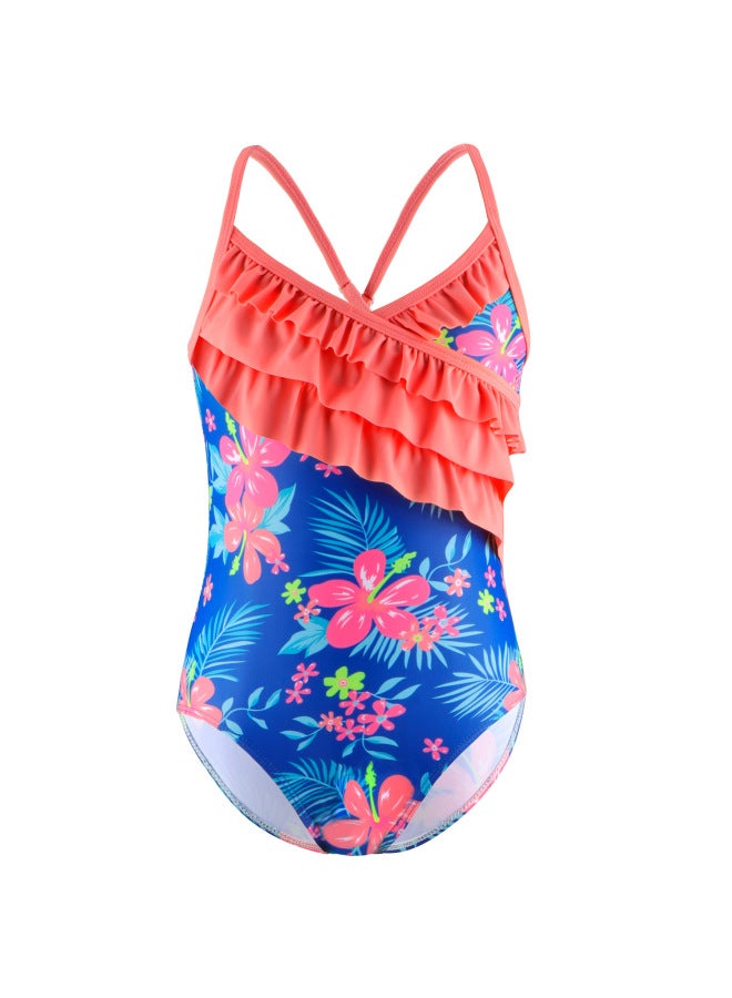 Loquat 2023 Girls' Swimwear Girl's Ruffled Swimwear Quick-drying Children's Swimwear-Color:YY 151-6- - Image 1