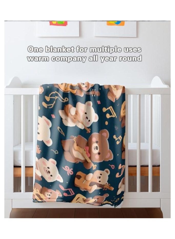 general Baby and children's cartoon flannel thin blanket (warm and comfortable, suitable for sleep, game use) 70cm*100cm - 515 - Image 4