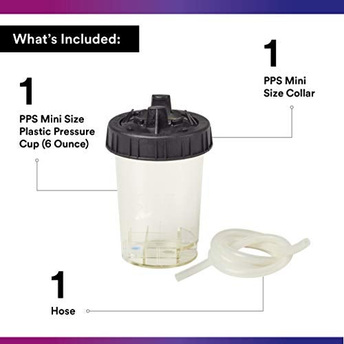 3M PPS (Original Series) H/O Pressure Cup with Air Hose, 16121, Mini, 6 oz, Use w/ 3M Accuspray HGP Spray Gun for Thick High-Viscosity Paints, Stains, Varnishes, Coatings and Primers, 1 Pack - Image 2