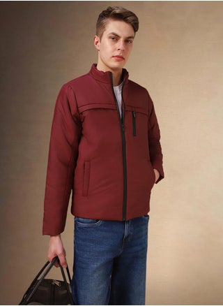 Men's Maroon 100% Polyester Solid Regular Fit Jacket - pzsku/Z06E3C391D2D72D9EDFAAZ/45/1746890617/6f43cfeb-1312-446e-88fe-c476cb971c9d