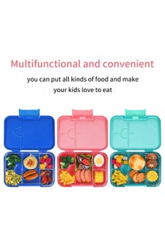 Arabest Bento Box 4/6 Compartments,BPA Free Kids Bento Box Toddler Lunch Box ,Ideal for Portioning Leakproof Toddler Bento Box Suitable for Children 3-7 Years,Blue  - Image 5