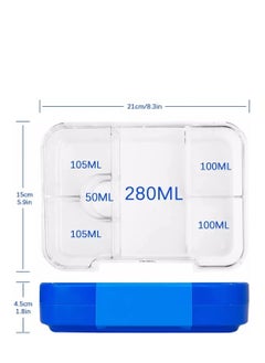 Arabest Bento Box 4/6 Compartments,BPA Free Kids Bento Box Toddler Lunch Box ,Ideal for Portioning Leakproof Toddler Bento Box Suitable for Children 3-7 Years,Blue  - Image 4