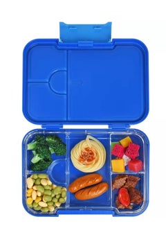 Arabest Bento Box 4/6 Compartments,BPA Free Kids Bento Box Toddler Lunch Box ,Ideal for Portioning Leakproof Toddler Bento Box Suitable for Children 3-7 Years,Blue  - Image 1